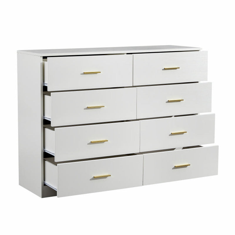 Modern Drawer Dresser For Bedroom, Ample Storage Wide Chest Of Drawers