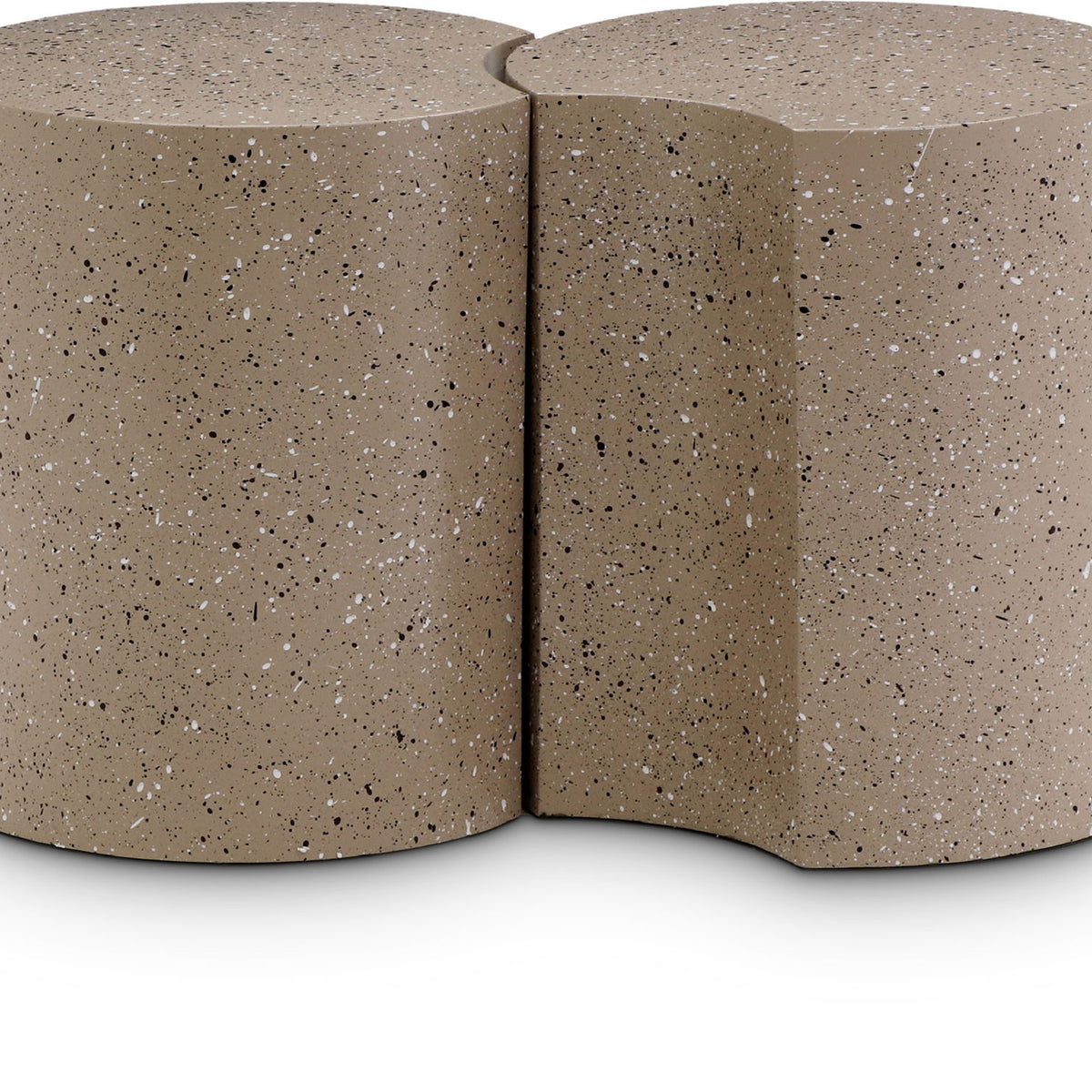 Dimple - 2 Piece Modular End Table - Terazzo Finish