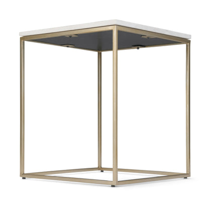 Kline - Accent Table - White / Gold