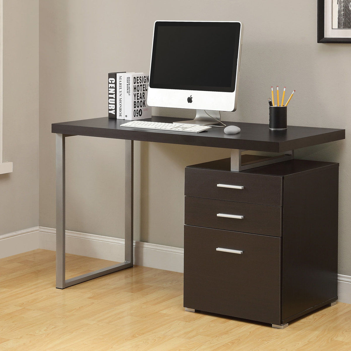 Computer Desk Left Right Set-Up Storage Drawers For Home Office