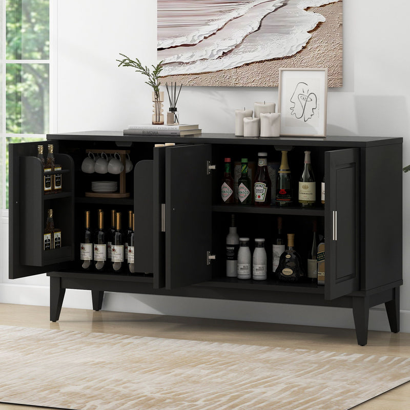 4 Door Sideboard Storage Cabinet With Door Shelf
