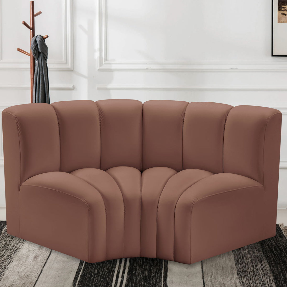 Arc - Faux Leather 2 Piece Modular Sofa