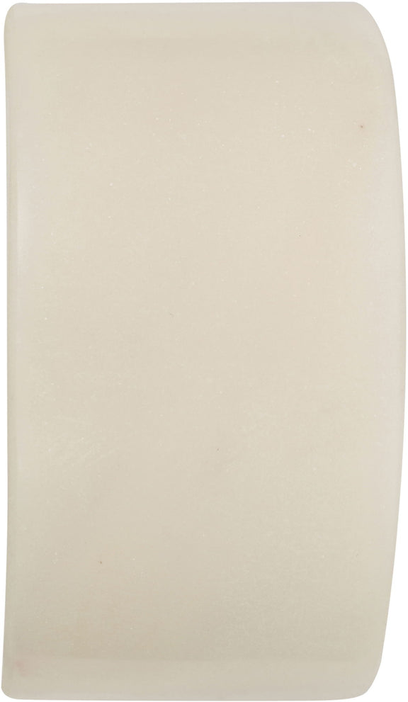 Light beige marble bookend with arched cutout, front view