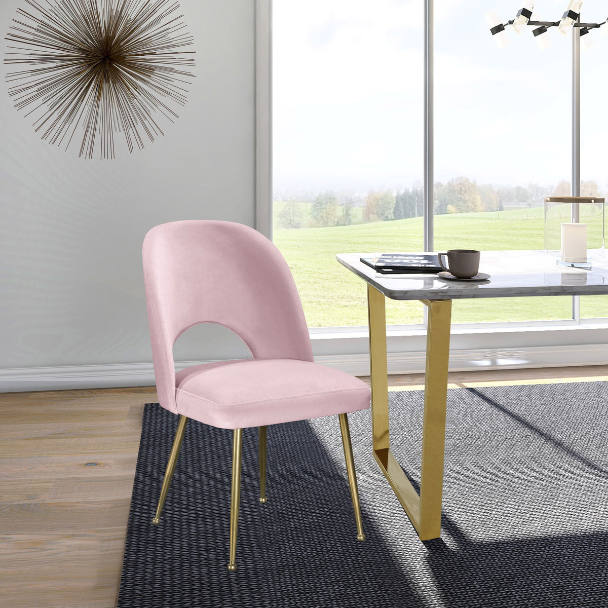 Logan - Dining Chair (Set of 2) - Gold Legs