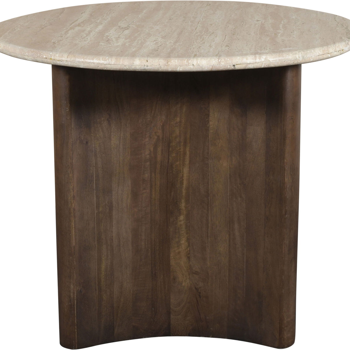 Pietra - Travertine And Mango Wood Dining Table