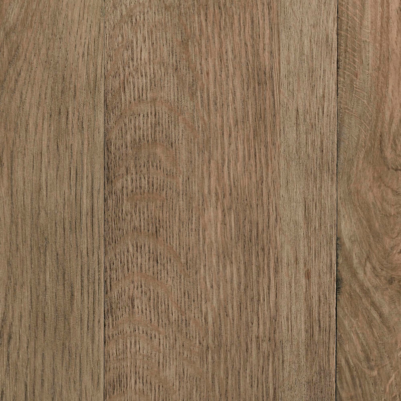 Reclaimed oak wood panel close-up with pronounced grain, dark brown finish