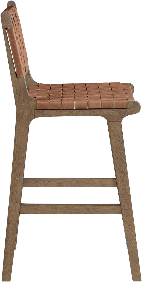 Entwine - Vegan Leather Upholstered Counter Stool - Painted Brown