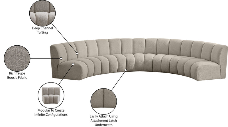 Infinity - 5 Piece Boucle Modular Sectional