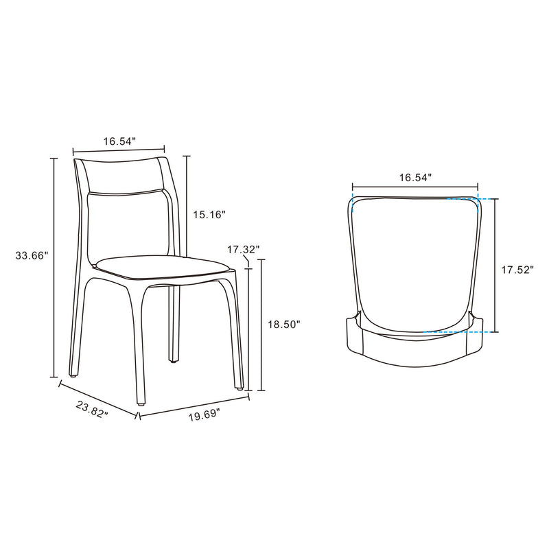 Moderno - Dining Chair (Set of 2) - Saddle