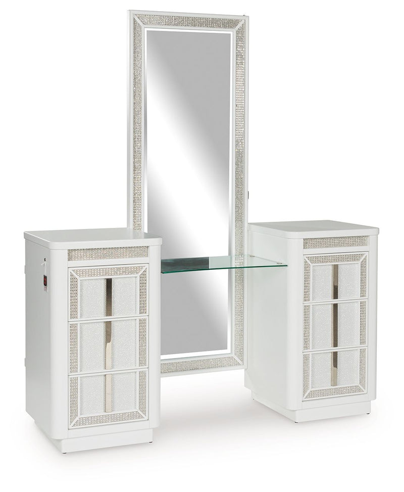 Chalanna - Vanity With Mirror - White