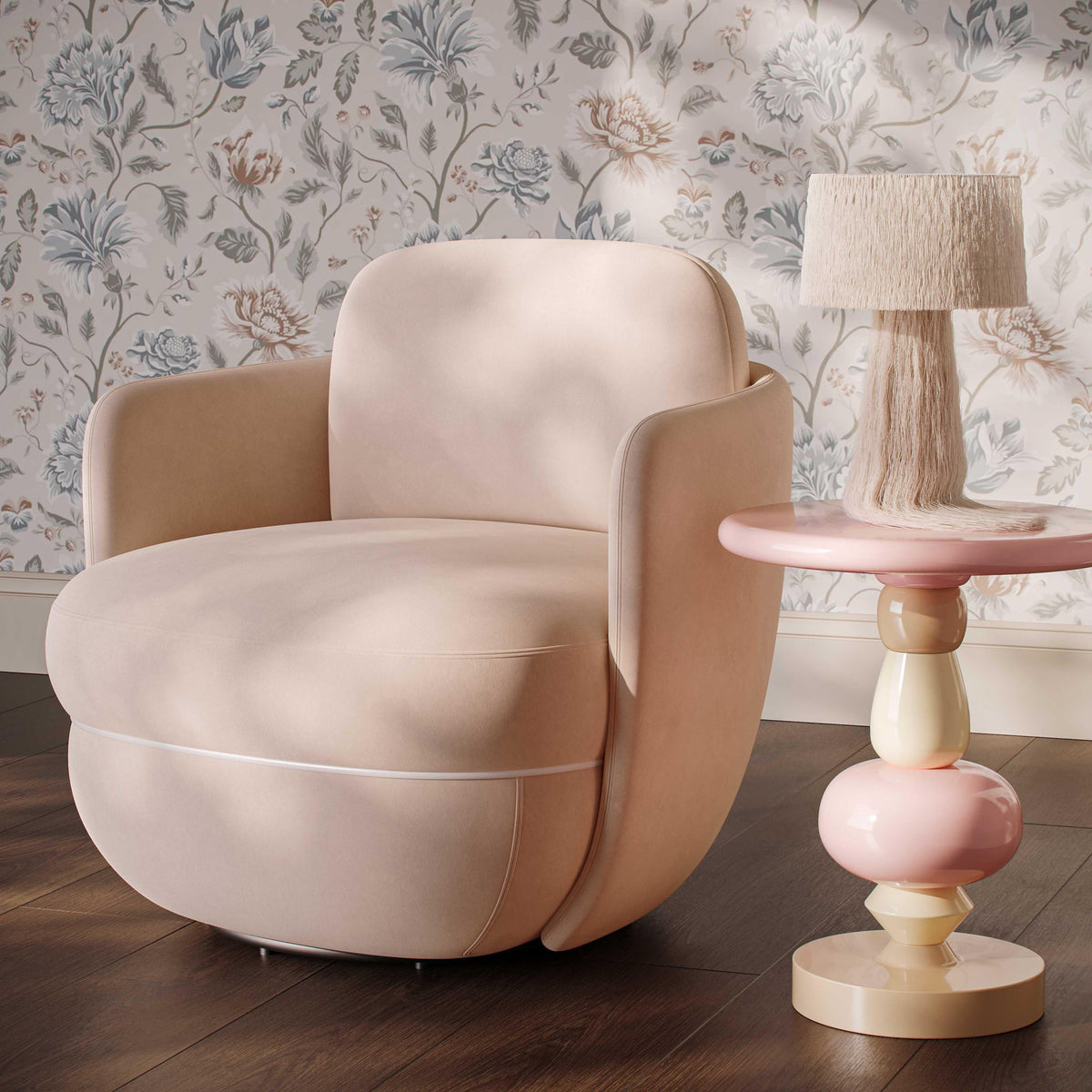 Wolfie - Velvet Swivel Chair