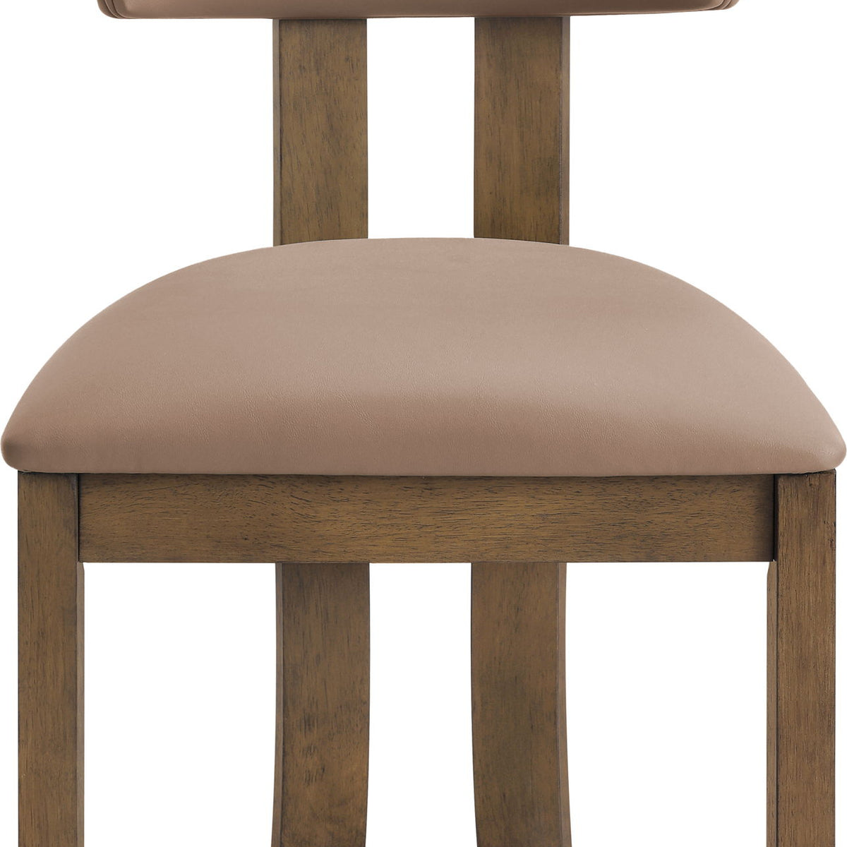 Lavrin - Vegan Leather Upholstered Dining Side Chair (Set of 2) - Walnut Base