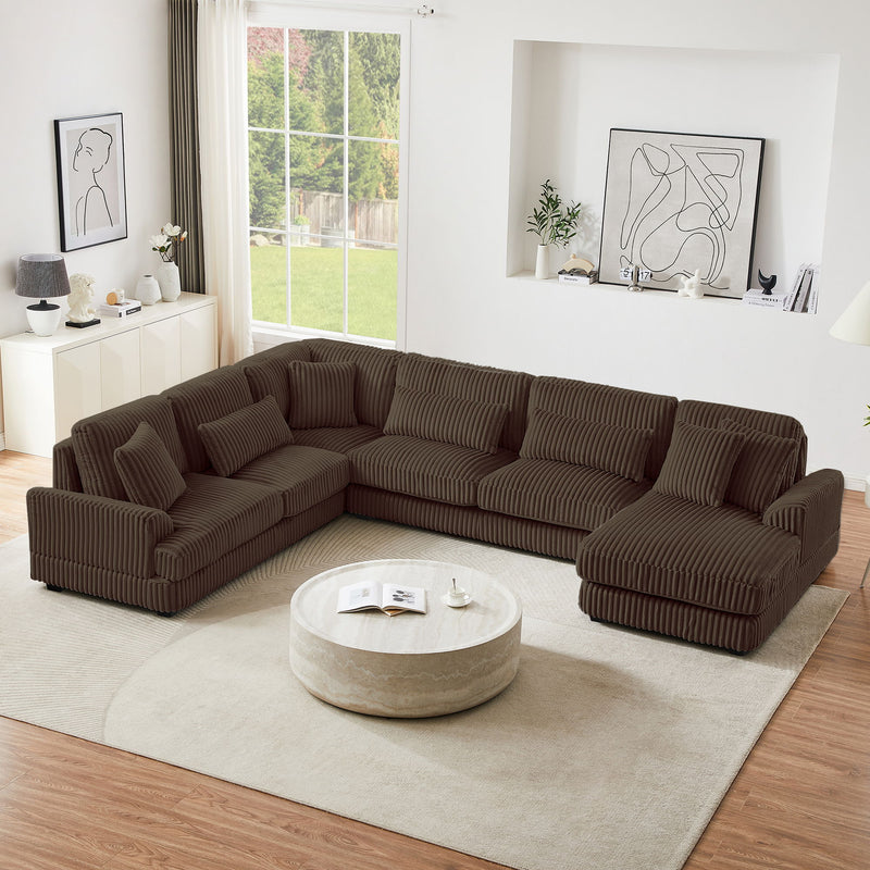 U - Sectional Sofa With Chaise Lounge, Oversized Living Room Couch