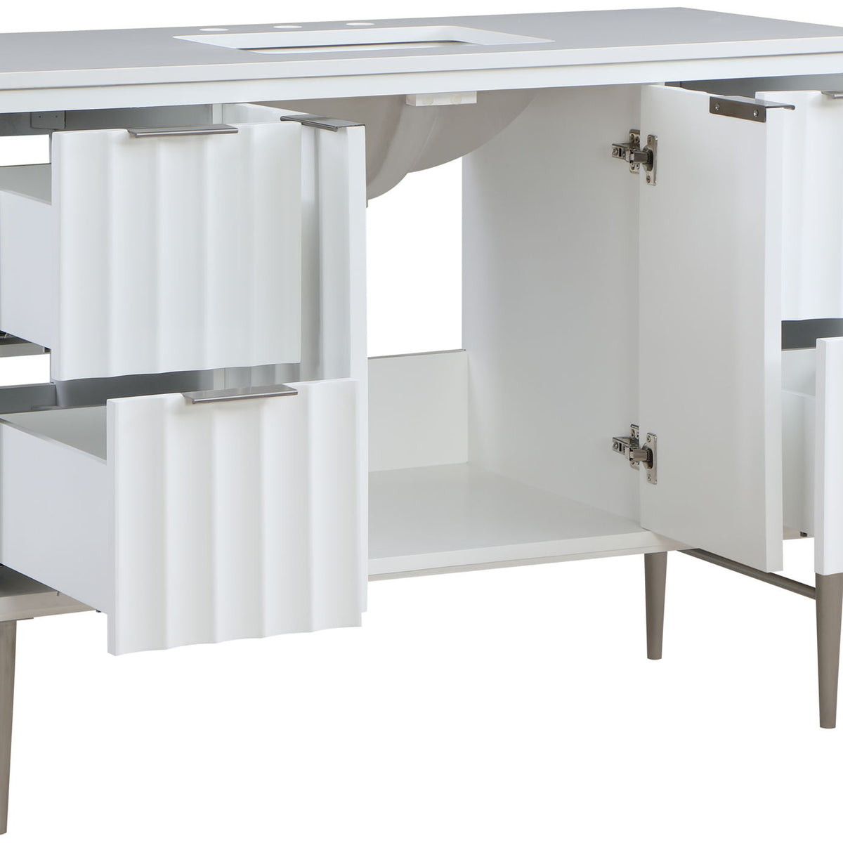 Modernist - Bathroom Vanity With Chrome Legs