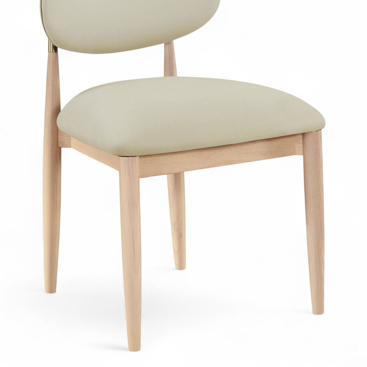 Riccio - Faux Leather Dining Side Chair (Set of 2) - Natural Frame