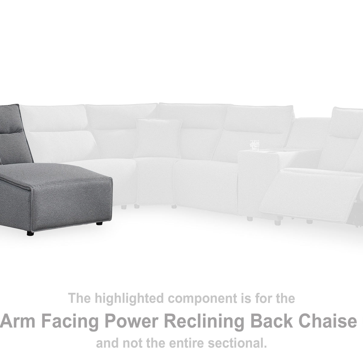 ModMax II - Salt And Pepper - LAF Press Back Power Chaise