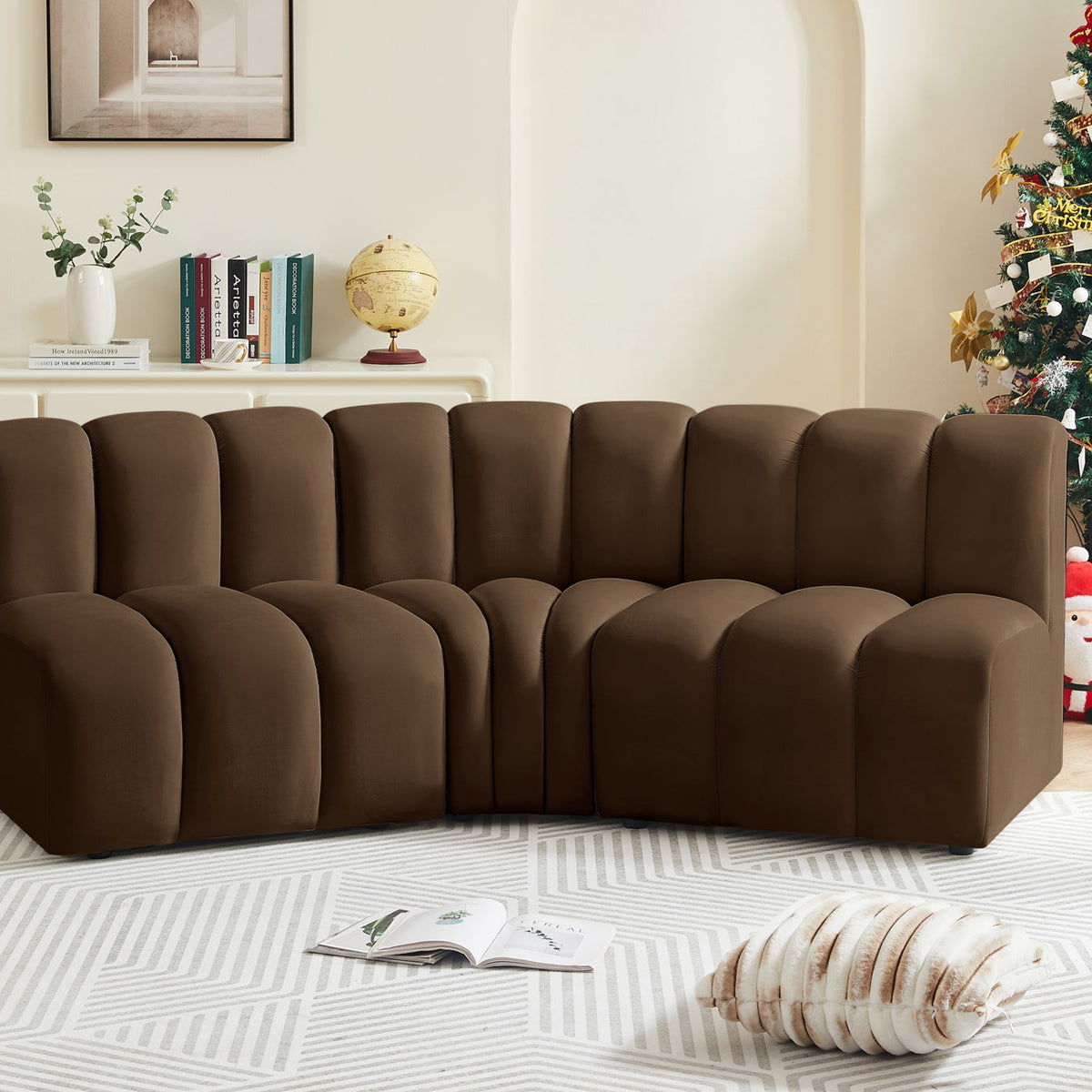 Arc - Velvet 3 Piece Modular Corner Sofa