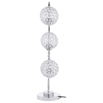 Amberley - 3-light Curvy Metal Table Lamp Silver - Silver