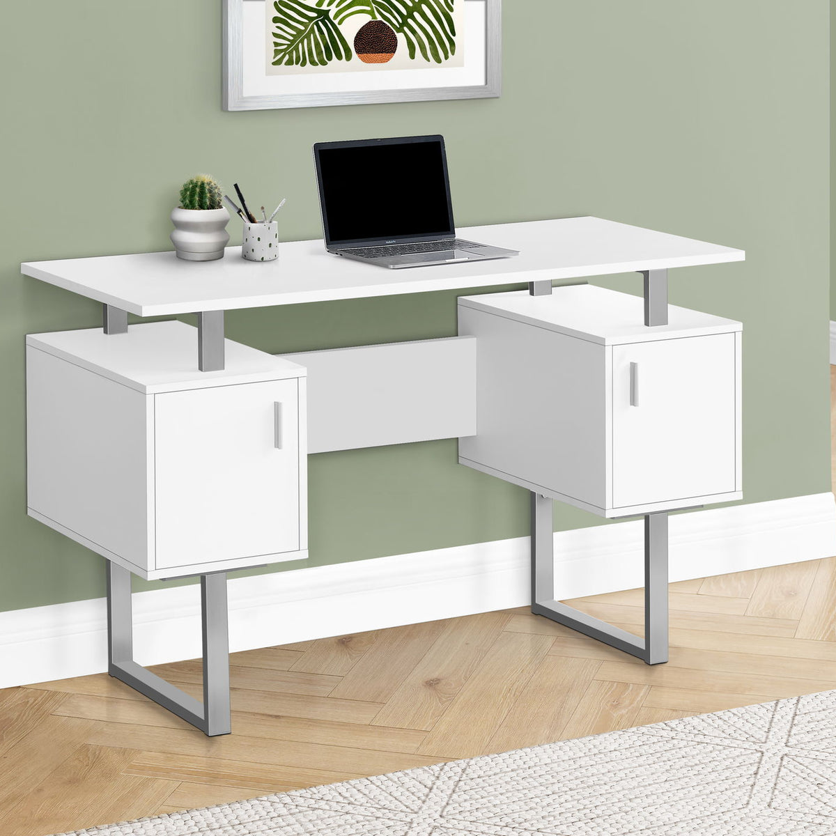 Computer Desk, Home Office, Laptop, Storage, Work, Contemporary, Modern