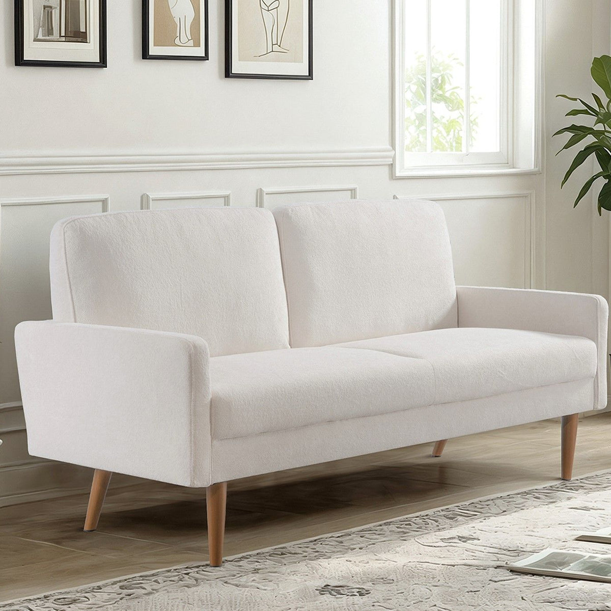 Sofa, European Style With Sleek Design, Modern & Vintage Flair, Upholstered 3 Seater Couch