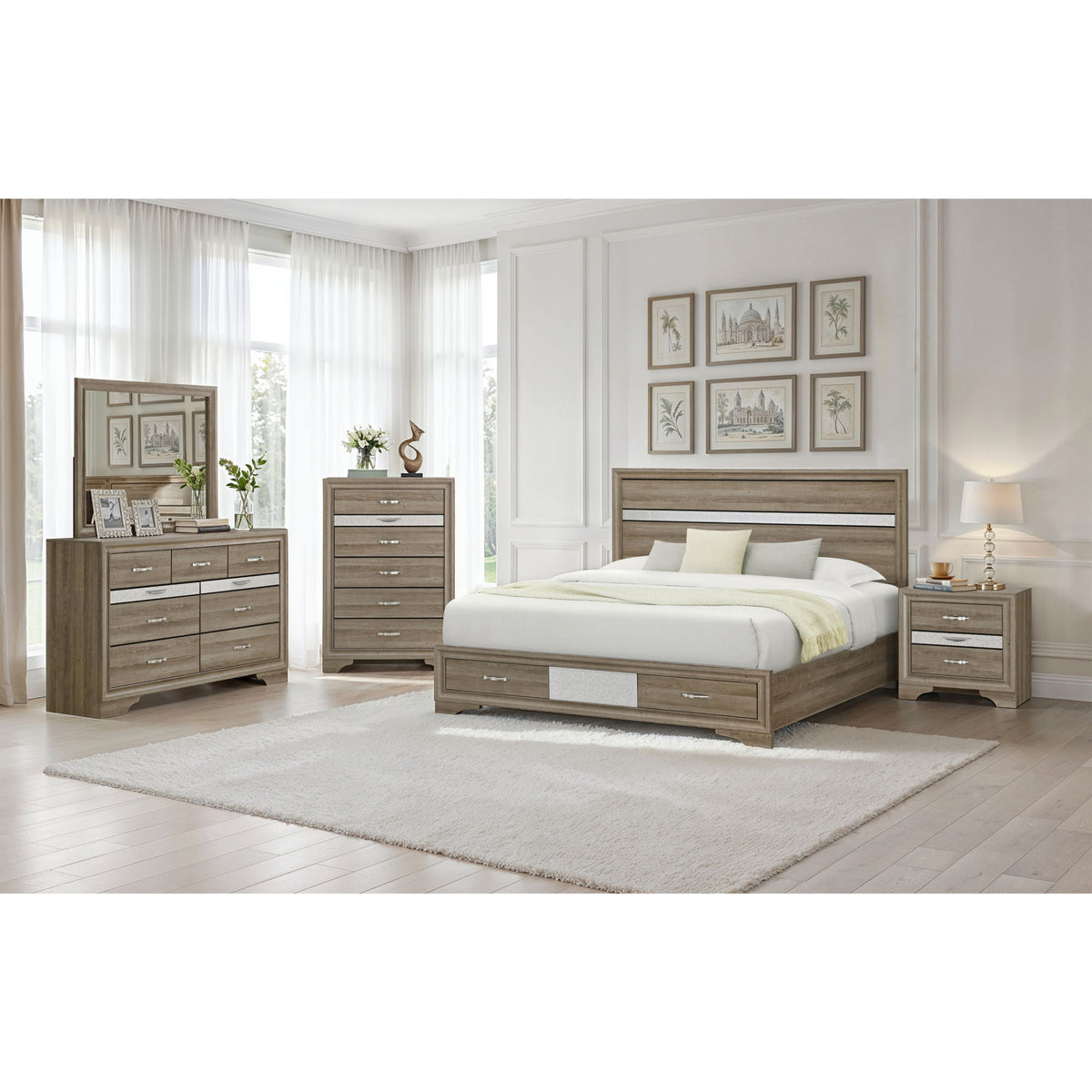 Ryder - Bed With Panel Headboard, 2 Drawer Footboard
