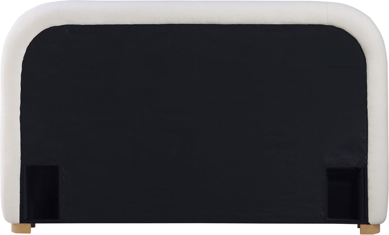 Vaughn - Linen Bed With Natural Base