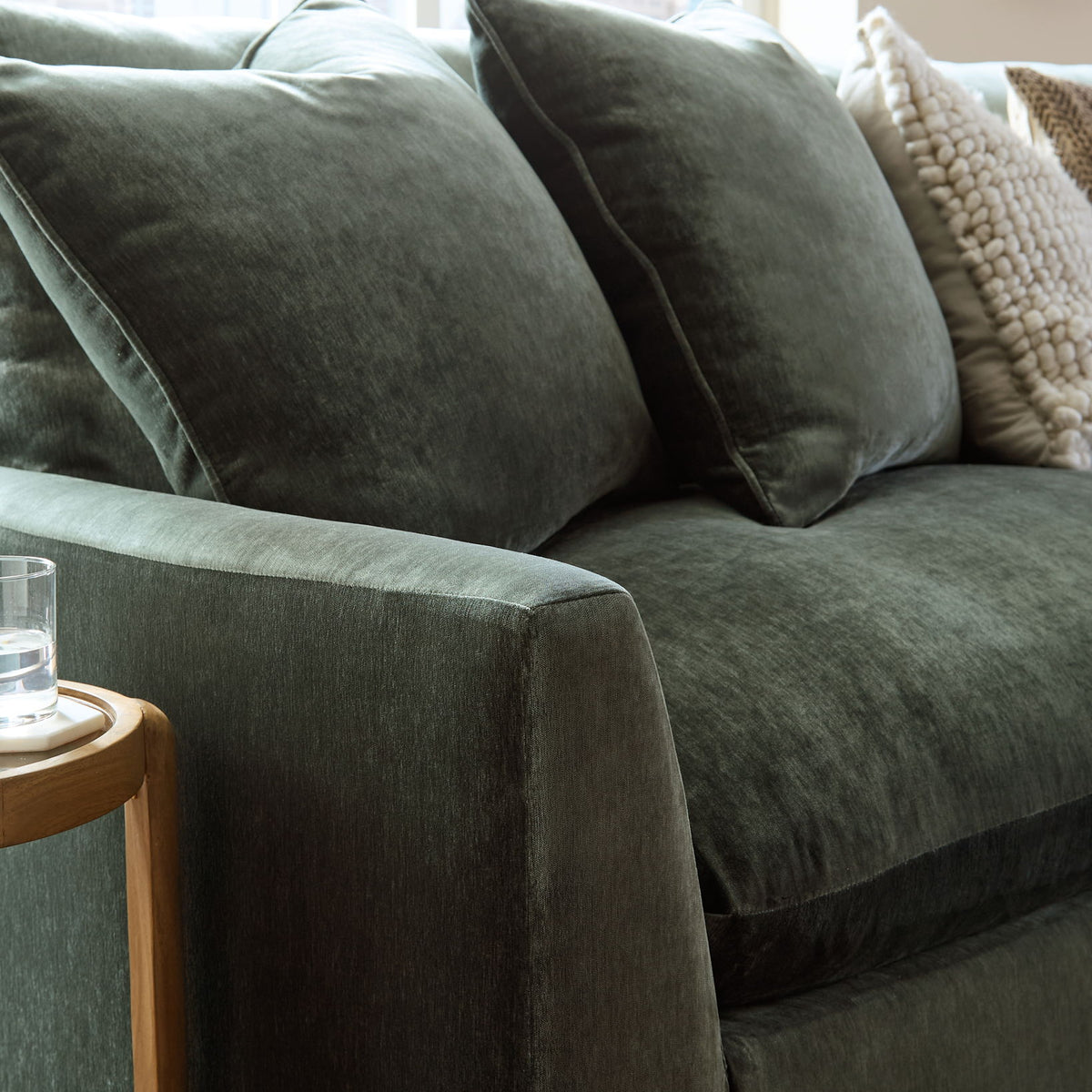 Carriage View - 3-Piece Sectional - Jade