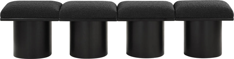 Pavilion - 4 Piece Modular Bench With Black Base