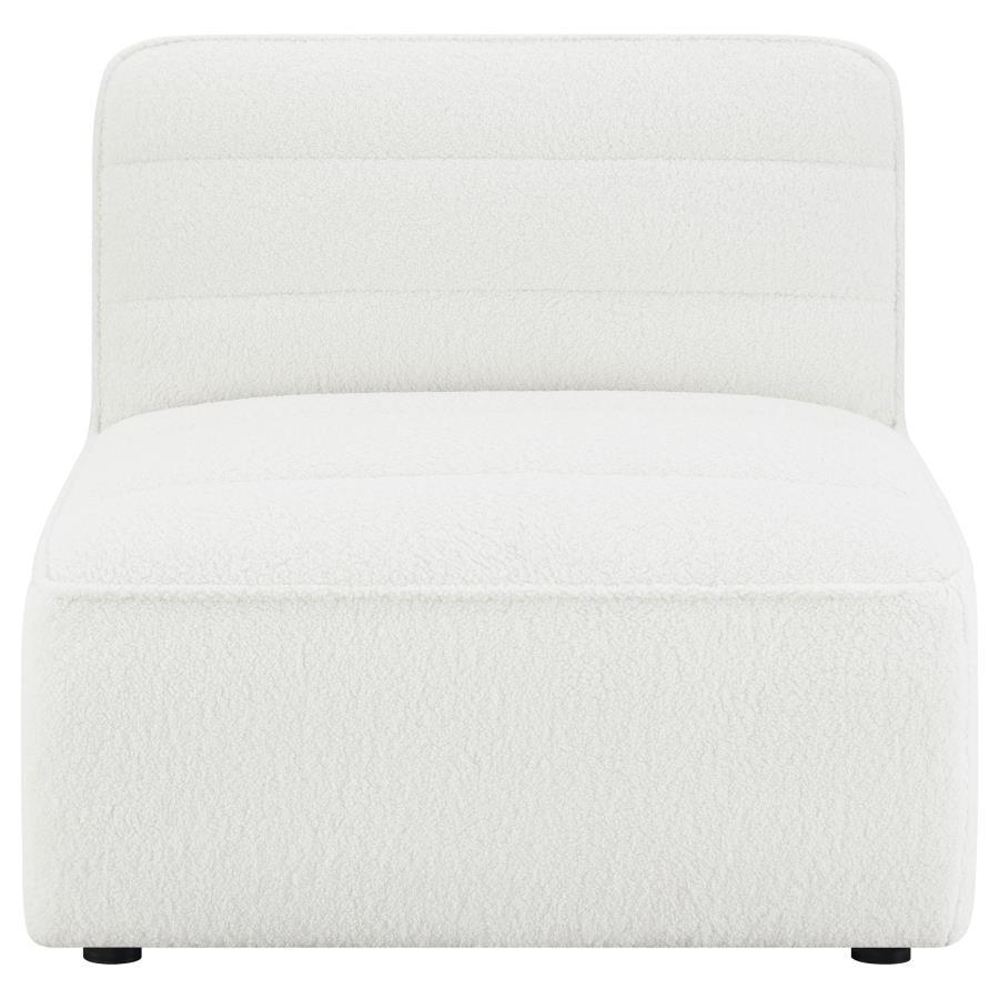 Sunny - Upholstered Armless Chair Natural - Ivory