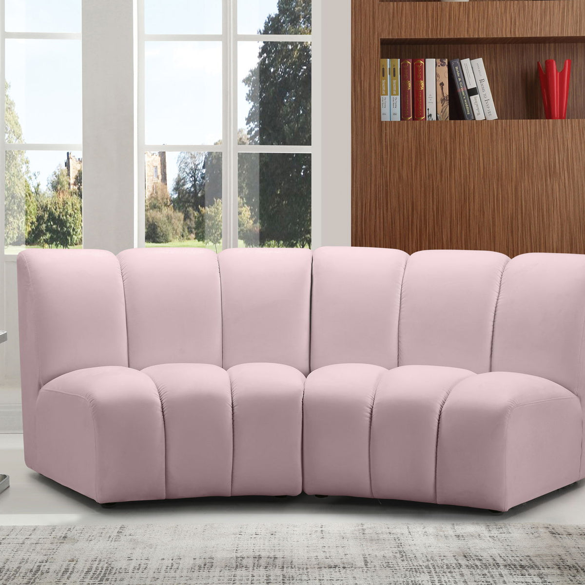 Infinity - 2 Piece Velvet Modular Sectional