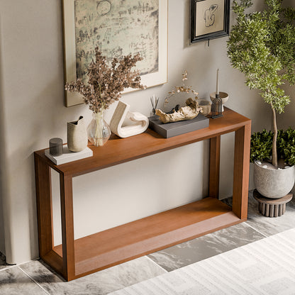 Console Table Dark Brown 60-inch