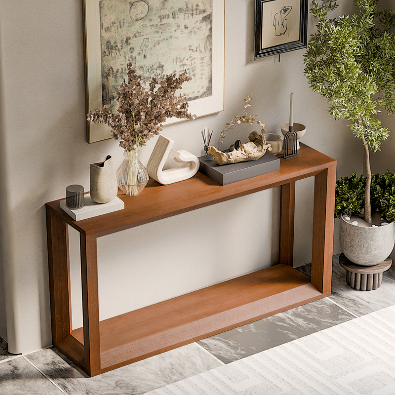 Console Table Dark Brown 60-inch