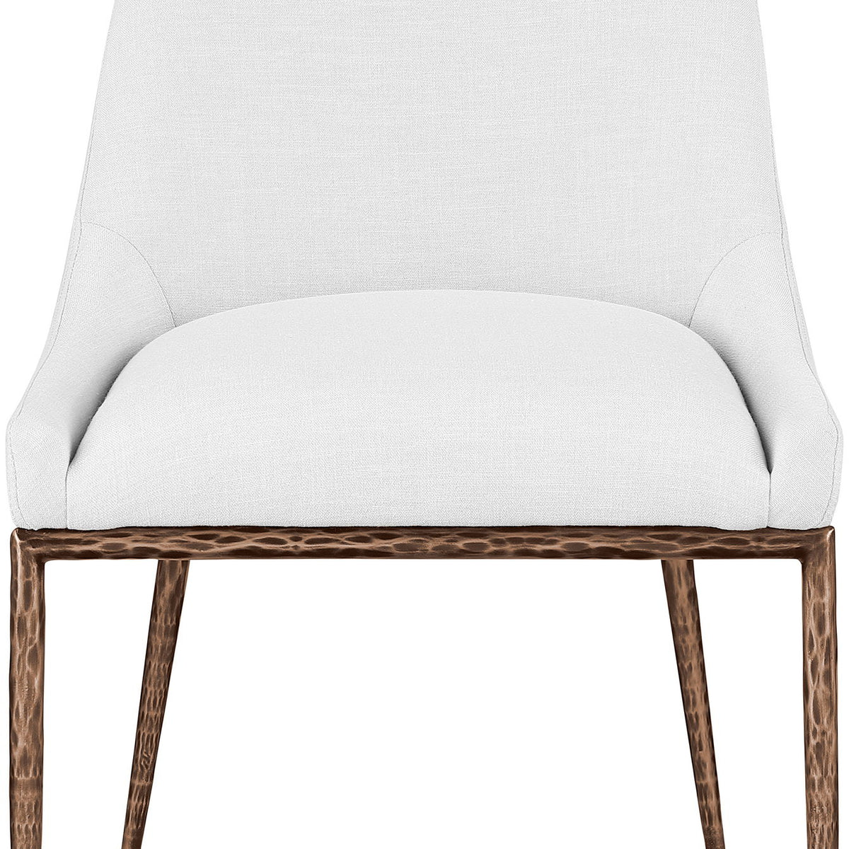 Ferro - Upholstered Dining Side Chair With Brushed Bronze Legs