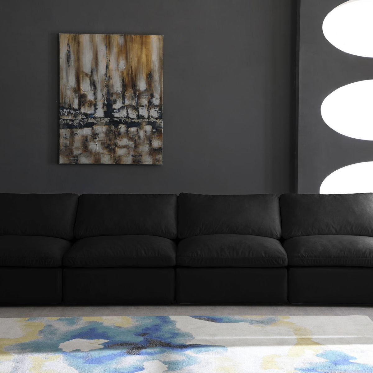 Plush - Modular Armless 4 Seat Sofa