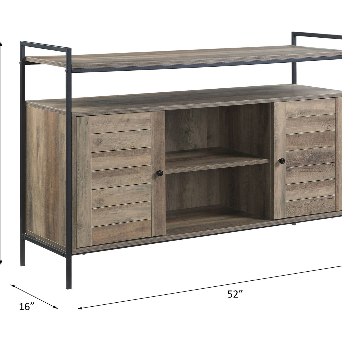 Baina - Rustic TV Stand - Oak