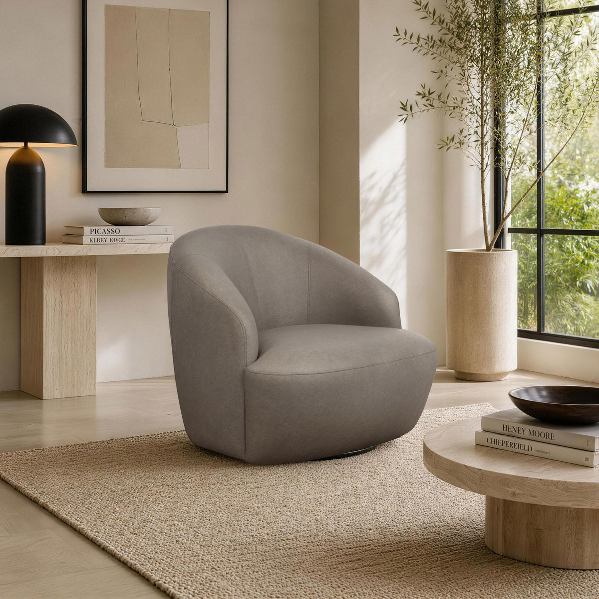 Manhattan Lukas - Upholstered Swivel Accent Chair