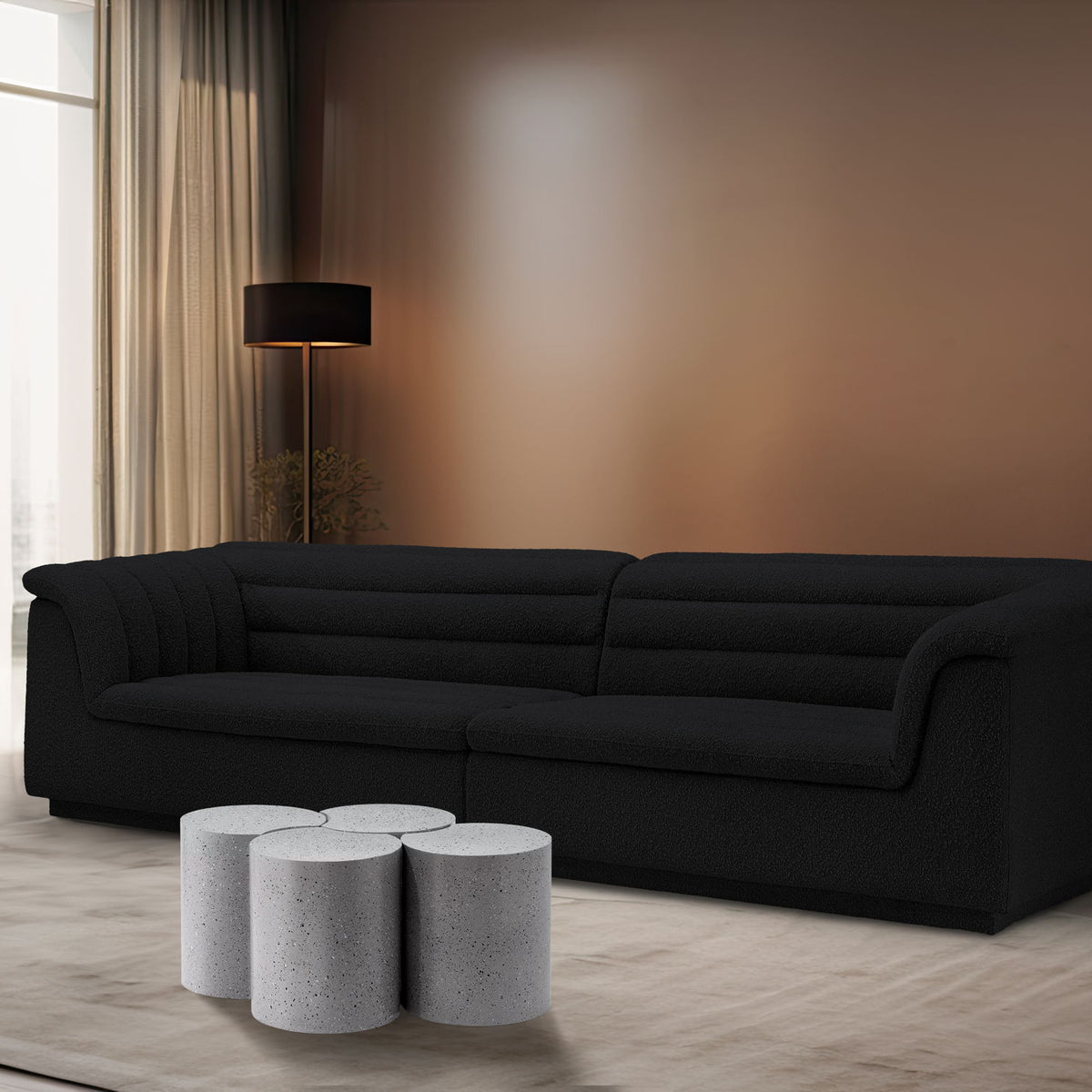 Dimple - 4 Piece Modular Coffee Table - Terazzo Finish