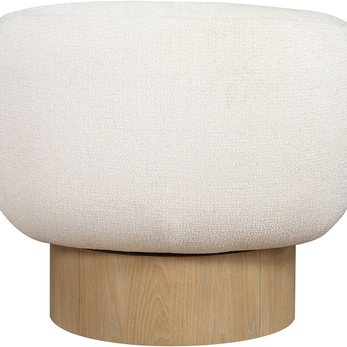 Avella - Interwoven Fabric Swivel Accent Chair - Light Brown Base