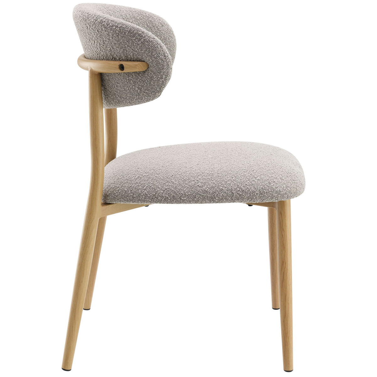 Kacey - Boucle Side Chair (Set of 2) - Gray