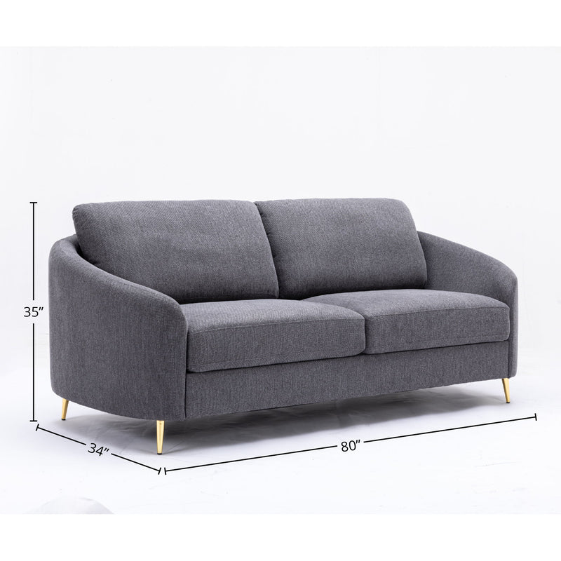 Yuina - 3 Pieces Living Room Set - Gray