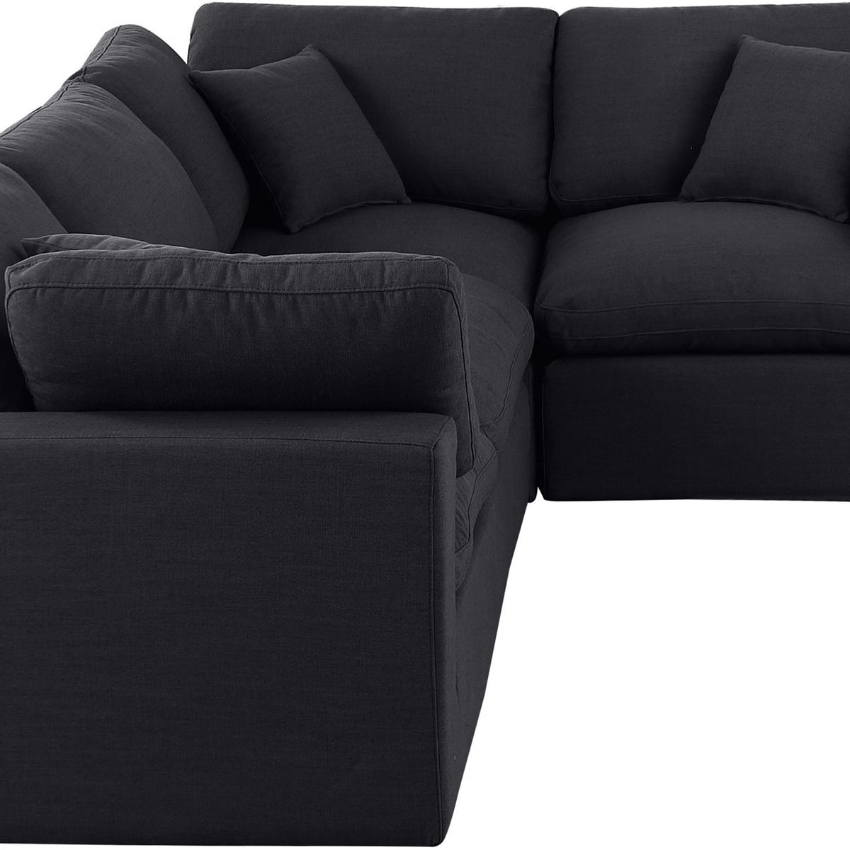 Comfy - 4 Piece Linen Fabric Modular Sectional