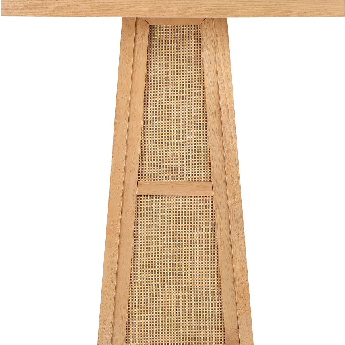Fenwick - Cane, Oak Veneer And Solid Wood Bar Height Table