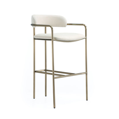 Manhattan Serene - Metal Upholstered Barstool
