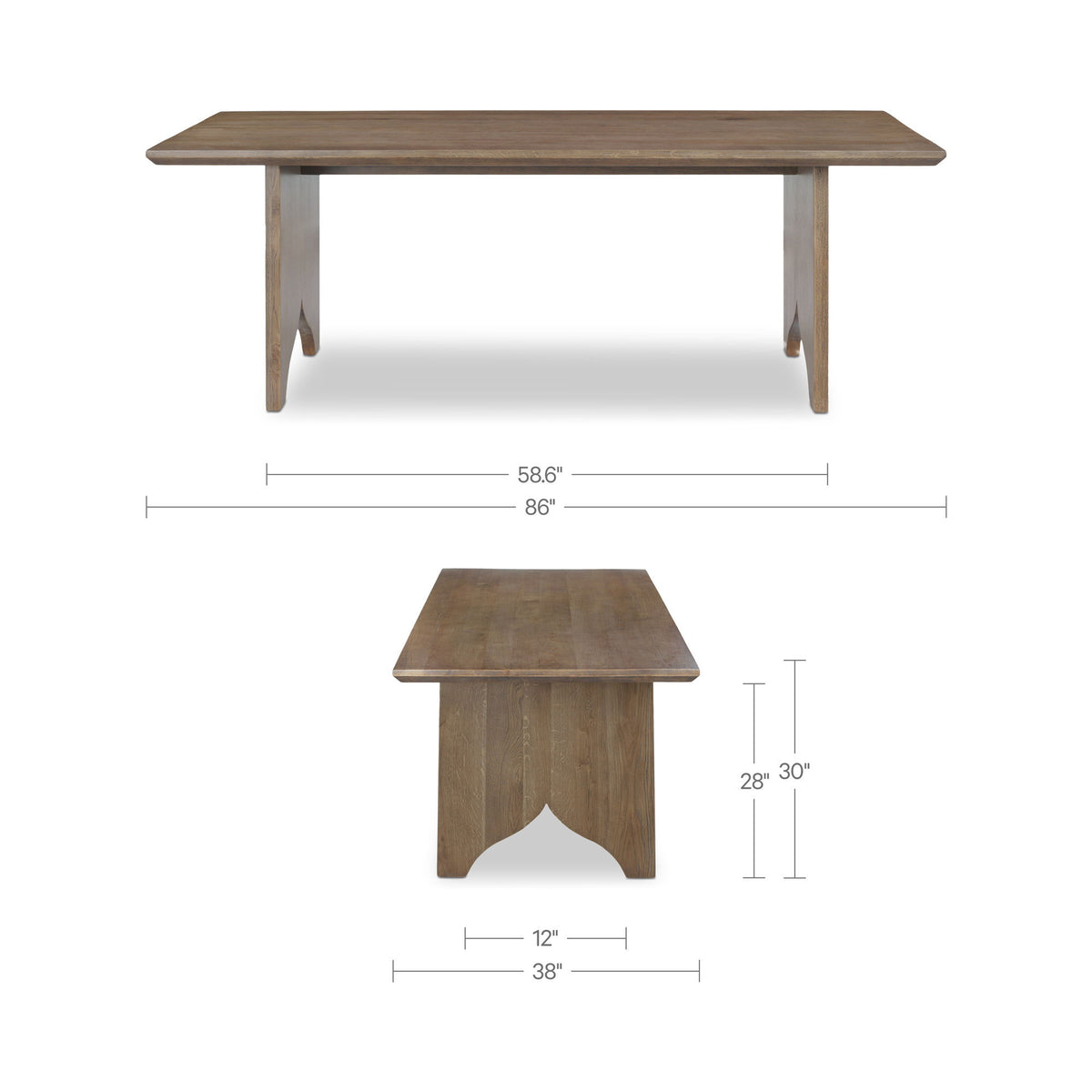 Lake - Dining Table - Brown