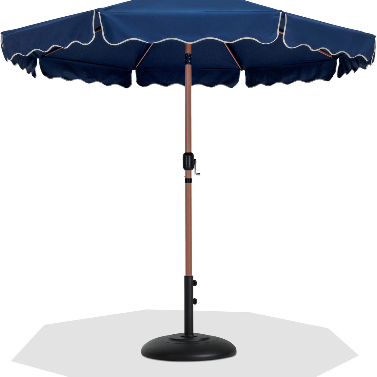 Amalfi - Patio Umbrella - Black Base / Light Brown Pole