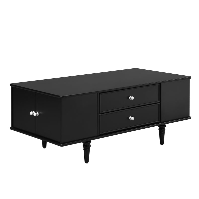 Coffee Table with Hidden Storage Black 47.2-inch
