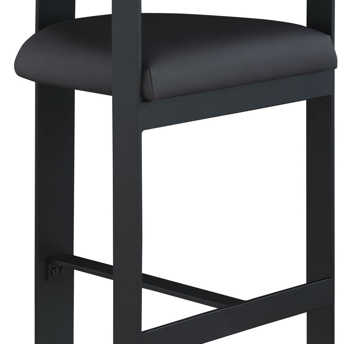 Romeo - Faux Leather Counter Stool With Black Base (Set of 2)