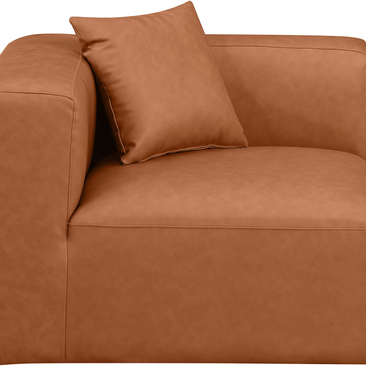 Cube - Corner Chair - Cognac