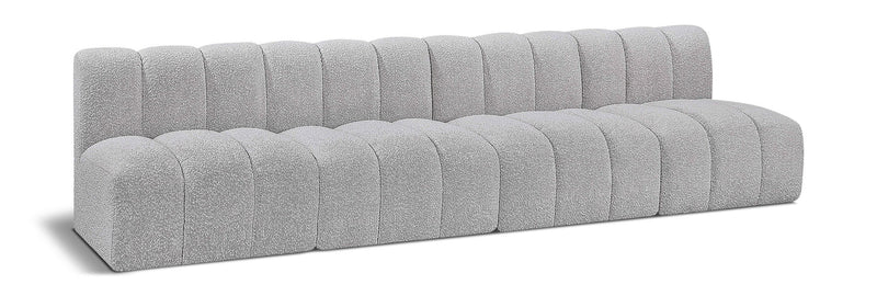 Arc - Boucle Fabric 4 Seats Modular Sofa