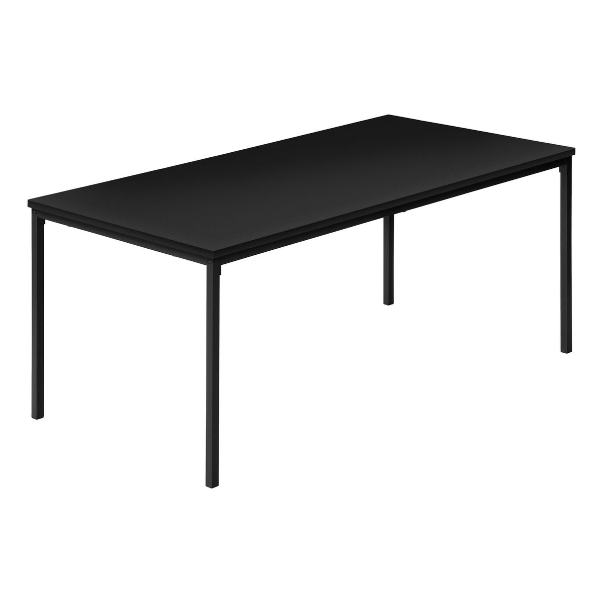 Coffee table set, matte black rectangular table top with four straight legs